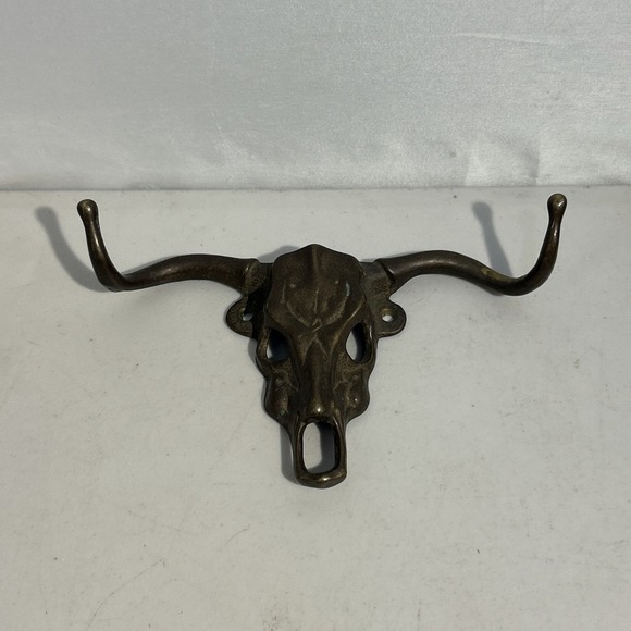 Other - Modern Cast Bronze Steer Head Skull Wall Mounted Sculpture, Decorative Fine Art